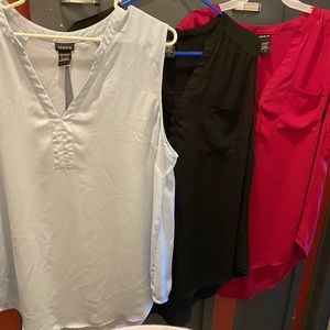 3 Lightweight, sleeveless, Torrid tops